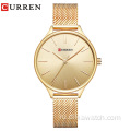 Curren 9024, высокое качество, новый дизайн, женский подарок, стильные часы, женские модные кварцевые женские наручные часы, Relogio Feminino